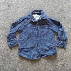 Calvin Klein Jeans blue and white long sleeve button down shirt baby 18 month